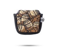 Pins & Ace Bourbon Barrel Head Cover - Premium Handcrafted Leather Headcover - Tour-Quality Protection for Putters - Whiskey-Inspired Accessory - Urban Design for Your Golf Bag (Mallet)