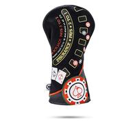 Pins & Aces Casino Blackjack Themed Head Covers - Premium, Hand-Made Classic Casino Leather Style - Tour Quality Golf Club Cover - Style and Customize Your Golf Bag (Driver)