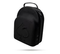 Pins & Aces Hat Caddie - Premium Travel Case - Hard Shell, Holds 6 Hats - Ventilation, Easy Grab Handle (Black)