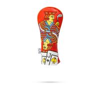 Pins & Aces Royal Flush Hybrid Head Cover - Premium, Hand-Made Leather Headcover - Jack of Spades, Tour Quality Golf Club Cover - Style and Customize Your Golf Bag (Orange Crush)