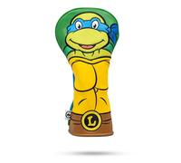 Pins & Aces TMNT Driver Head Cover - Premium, Hand-Made Leather Headcover - Teenage Mutant Ninja Turtle Heads, Tour Quality Golf Club Cover - Style and Customize You Golf Bag (Leonardo)
