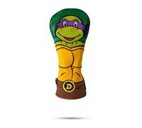 Pins & Aces TMNT Fairway Head Cover - Premium, Hand-Made Leather Headcover - Teenage Mutant Ninja Turtle Head, Tour Quality Golf Club Cover - Style and Customize You Golf Bag (Donatello)