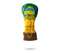 Pins & Aces TMNT Utility Head Cover - Premium, Hand-Made Leather Headcover - Teenage Mutant Ninja Turtle Head, Tour Quality Golf Club Cover - Style and Customize You Golf Bag (Leonardo)