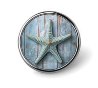 Pins Bulk Set Enamel Pins Starfish Pins For Backpacks Beach Themed Lapel Pin Summer Beach Vintage Nautical Ocean Sea Life Lapel Pins Accessory For Backpacks Badges Housewarming Gift