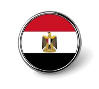 Pins Buttons With Arab Republic Of Egypt National Flags - Personalized Square/Circle/Heart-Shaped Lapel Pin Button Badge Brooch For Men Women Wedding Speech Meetings Party Gift