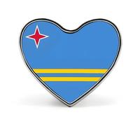 Pins Buttons With Aruba National Flags - Personalized World Flag Lapel Pin Button Badge, Brooches Badge For Men Women Party Speech Meetings Couple Gift