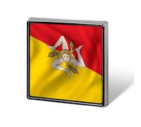 Pins Buttons With Italy Sicily National Flags - Personalized World Flag Lapel Pin Button Badge, Brooches Badge For Men Women Party Speech Meetings Couple Gift