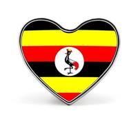 Pins Buttons With Republic Of Uganda National Flags - Personalized World Flag Lapel Pin Button Badge, Brooches Badge For Men Women Party Speech Meetings Couple Gift