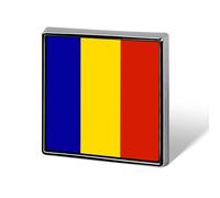 Pins Buttons With Romania National Flags - Personalized Square/Circle/Heart-Shaped Lapel Pin Button Badge Brooch For Men Women Wedding Speech Meetings Party Gift