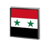 Pins Buttons With Syrian Arab Republic Personality National Flags - Personalized Square/Circle/Heart-Shaped Lapel Pin Button Badge Brooch For Men Women Wedding Speech Meetings Party Gift