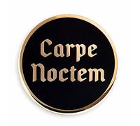 Pinsanity Carpe Noctem "Seize The Night" Gothic Enamel Lapel Pin, S, Copper, Brass, no gemstone