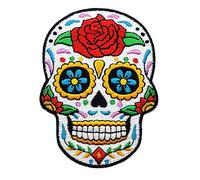 Pinsanity 'Day of The Dead' Sugar Skull Embroidered Iron-On Patch