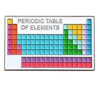 Pinsanity Periodic Table of Elements Enamel Lapel Pin, 1.5 Inch, Metal, no gemstone
