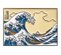 Pinsanity The Great Wave off Kanagawa Enamel Lapel Pin, 1.75 Inch, Metal Brass, no gemstone