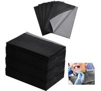 Pinsheng Black Dental Bibs 125 Pcs 3-Ply Waterproof Disposable Tattoo Bibs Multipurpose Covers Clean Pads Patient Bibs Tattoo Covers