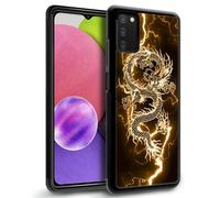 Pinsheng Case Compatible with Samsung Galaxy A03S,Lightning Dragon Phone Covers for Men/Women,Anti-Skid Soft Silicone Shockproof Protective Case Compatible with Samsung Galaxy A03S