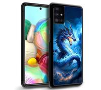 Pinsheng Case Compatible with Samsung Galaxy A51,Orient Dragon Phone Covers for Men/Women,Soft Silicone Rubber Anti-Skid and Shockproof Protective Case for Samsung Galaxy A51 4G