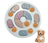 Pinsheng Dog Puzzle Game Toy，Slow Feeder, Puppy Treat Dispenser, Training Games Feeder Increase IQ, No Spill Interactive Toy, Fun Personalized Designs Brain Games Bowl Toy for Dog or Pet(Blue)