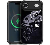 Pinsheng for iPhone 17 Air Case Compatible with MagSafe for Men/Boys,Four Corner Reinforced Drop-Proof Side Frame Anti-Skid Soft Protective Case for iPhone 17 Air 6.6inch Tai Chi Dragon