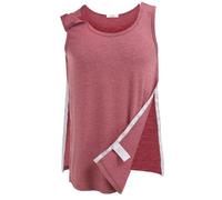 PINSPARK Unisex Post Shoulder Surgery Shirt Workout Tops Women Snap Access Tank Top Men Recovery Tear Away Chemo Shirts Sleeveless Clothes After Rotator Cuff Red XXL
