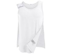 PINSPARK Unisex Post Shoulder Surgery Shirt Workout Tops Women Snap Access Tank Top Men Recovery Tear Away Chemo Shirts Sleeveless Clothes After Rotator Cuff White XXL