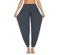 PINSPARK Yoga Trousers Women's Long Sports Yoga Curvy Jogging Oversize Harem Leisure Elegant Sports Gray