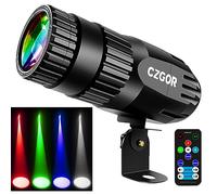 Pinspot Light,15W RGBW 4 in 1 Mini Mirror Ball Spotlight with Remote Control Super Bright LED Beam Pinspot Lights Stage Effect Lighting Spotlight for Parties,DJ,Disco,Club,Bar,Wedding
