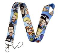 Pinstant Beavis and Butt-Head Butthead Comedy Animated TV Show Cartoon 17.7" Neck Lanyard Keychain Holder ID Badge Mobile Phone Pin Strap
