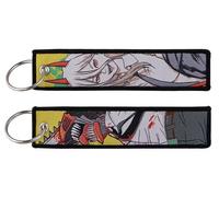 Pinstant Chainsaw Man Denji Power Anime Manga Keychain Key Tag Chain Fob Ring