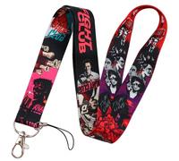 Pinstant Fight Club Brad Pitt Edward Norton David Fincher 90s Movie 17.7" Neck Lanyard Keychain Holder ID Badge Mobile Phone Pin Strap, Multicolor