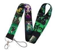 Pinstant Frankenstein Monster Bride Classic Horror 17.7" Neck Lanyard Keychain Holder ID Badge Mobile Phone Pin Strap