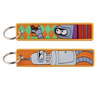 Pinstant Futurama Bender Robot Comedy Animated TV Show Keychain Key Tag Chain Fob Ring