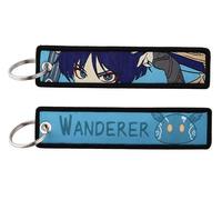 Pinstant Genshin Impact Wanderer Anime Manga Online Role-playing Video Game Keychain Key Tag Chain Fob Ring