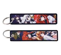 Pinstant High School DxD Rias Gremory Manga Anime Keychain Key Tag Chain Fob Ring, Mixed, 5.1 x 1.2 inches