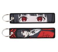 Pinstant Kakegurui Compulsive Gambler Yumeko Jabami Manga Anime Keychain Key Tag Chain Fob Ring, Mixed, 5.1 x 1.2 inches