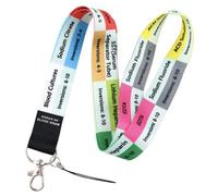 Pinstant Phlebotomy Phlebotomist Blood Draw Solution Sample Tube Inversion Hospital Medical Doctor 17.7" Neck Lanyard Keychain Holder ID Badge Mobile Phone Pin Strap, Multicolor