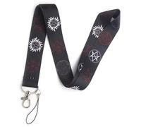 Pinstant Supernatural TV Show Fantasy Horror Drama 17.7" Neck Lanyard Keychain Holder ID Badge Mobile Phone Pin Strap