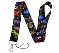 Pinstant T-Rex Tyrannosaurus Rex Pterodactyl Brontosaurus Stegosaurus Velociraptor Skeleton Bones Dinosaur Dinosaurs Fossils Fossil Dig Paleontology Paleontologist Jurassic 17.7" Neck Lanyard
