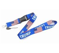 Pinstant Trump President Election Campaign 2024 American Flag USA Donald Detachable 20.3" Neck Lanyard Keychain Holder ID Badge Cell Phone Pin Strap