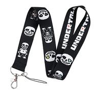 Pinstant Undertale Sans Indie Video Game 17.7" Neck Lanyard Keychain Holder ID Badge Mobile Phone Pin Strap, Mixed, 17.7 inches
