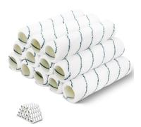 PinStone 18 Pack 9" x 1/3" Pile Microfiber Paint Roller Sleeves, Lint-Free Microfiber Sleeves, Short Pile for 1.5“ Standard Roller Frame, Ideal for All Paints & Stains, Smooth Walls, Ceilings Painting
