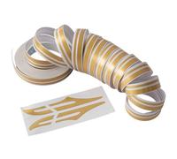 Pinstripe Tape Decal,Gold Pinstripe Tape Side Car Stripe Decals - Vehicle Waistline Decal Universal Modified Decoration for Cars Go Kart Motorcycle