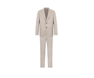 Pinstripe Virgin Wool Suit - male - Brooks Brothers - Single Breasted Suits - Beige - 2XL - Suits 2XL