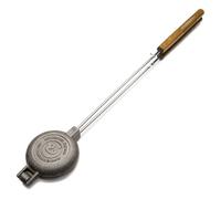 PINSUKO Rome's Round Pie Iron with Steel and Wood Handles