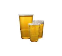 (Pint 20oz, 50) Plastic Pint Half pint Glasses Reusable For Home Pubs Restaurants Catering