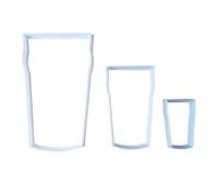 Pint Beer Glass Drink Dad Shape Cookie Cutter Dough Biscuit Pastry Fondant Sharp Stencil Alcohol Party Ale Bitter Cider Food Cup (Small)