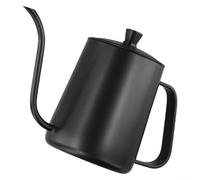 Pint Sized Stainless Steel Pour Over Kettle for Precise Brewing at Home or (Black 600ML)