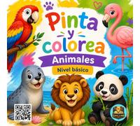 Pinta y colorea: Animales (nivel básico)