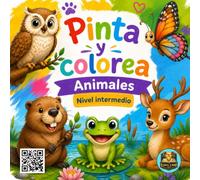 Pinta y colorea: Animales (nivel intermedio)