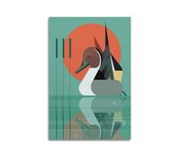 Pintail Duck In The Reeds Retro Illustration Art Posters Are Suitable for Decorating Living Room, Bedroom, Study, Restaurant, Corridor, Children's Room, EtcUnframe-style 24x36inch(60x90cm)